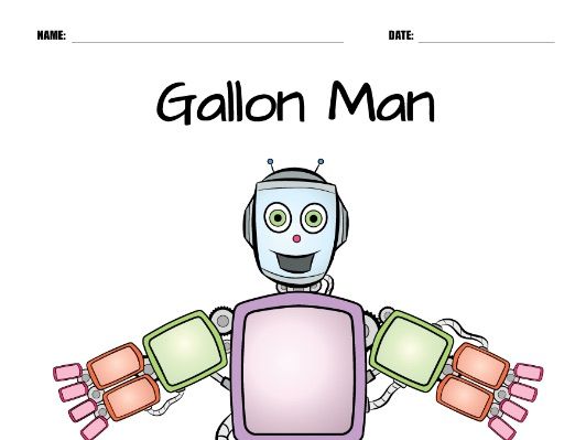 Gallon Man Chart (Color, Blank)