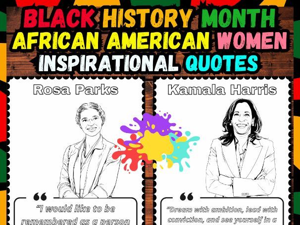 Black History Month Activities Famous Black Women Quotes Coloring Pages
