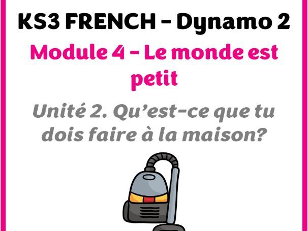 KS3 French - Dynamo 2 - Module 4 (Le monde est petit) - Lesson for unit 2 (Qu'est que tu dois ...)