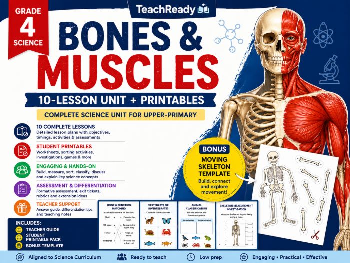 Bones & Muscles | Grade 4 Science Unit