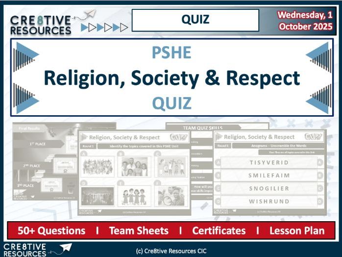Religion, Society & Respect – Interactive Classroom Quiz (50+ Questions)