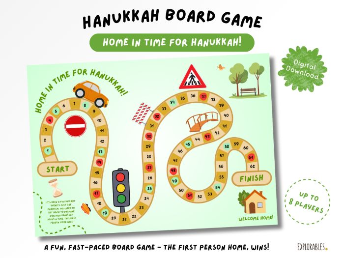 Hanukkah Board Game Home In Time For Hanukkah Group Board Game Kids Fun Activity Feast of Dedication