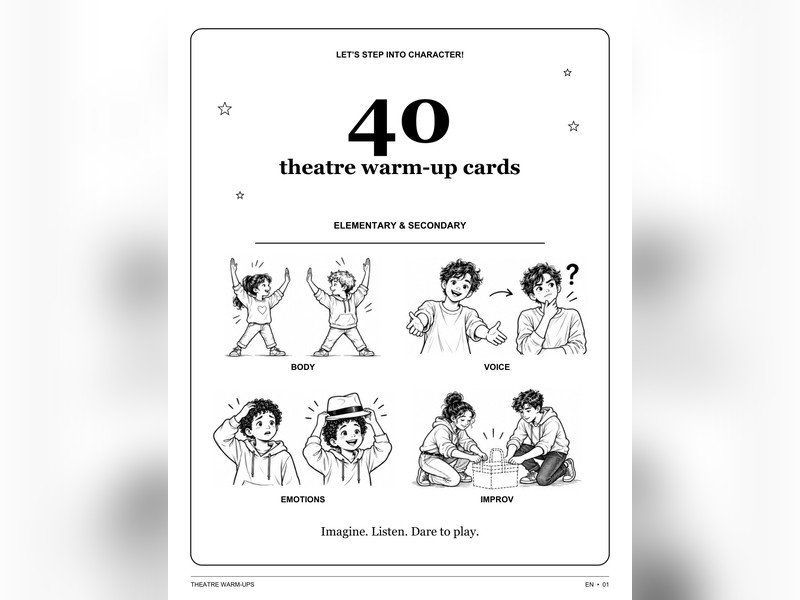 40 Drama Warm-Up Cards - Theatre Games