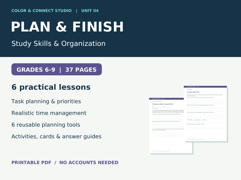 Study Skills & Organisation | Planning and Time Management | KS3
