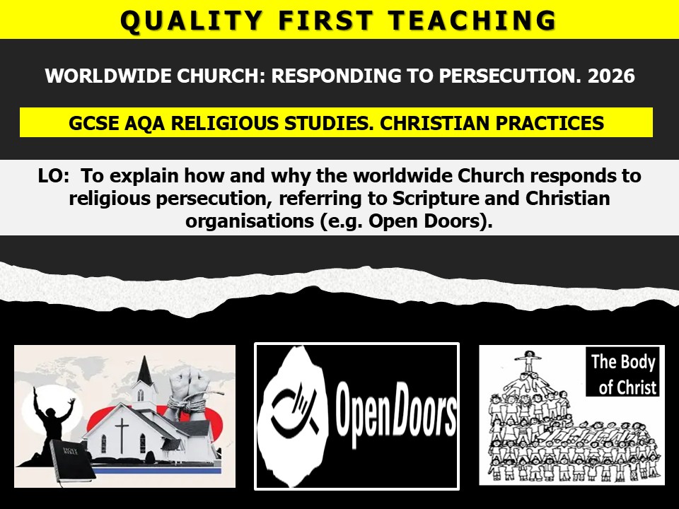RESPONDING TO PERSECUTION. AQA. 2026