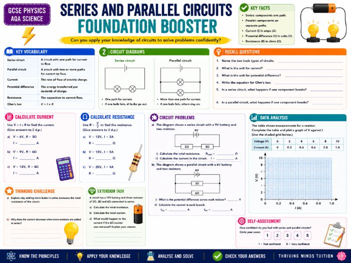 GCSE Physics Series and Parallel Circuits Foundation Booster | AQA Science