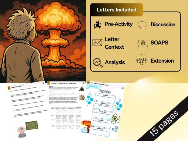 Scientist Letter to President on Nuclear Bomb - Informational Text - No Prep