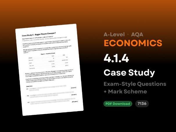 A-Level AQA Economics: 4.1.4 Case Study