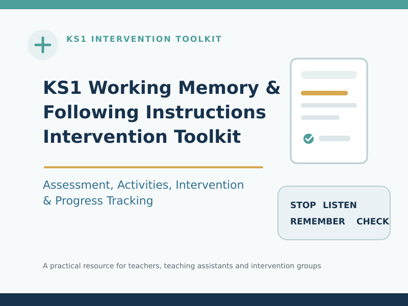 KS1 Working Memory & Following Instructions Toolkit