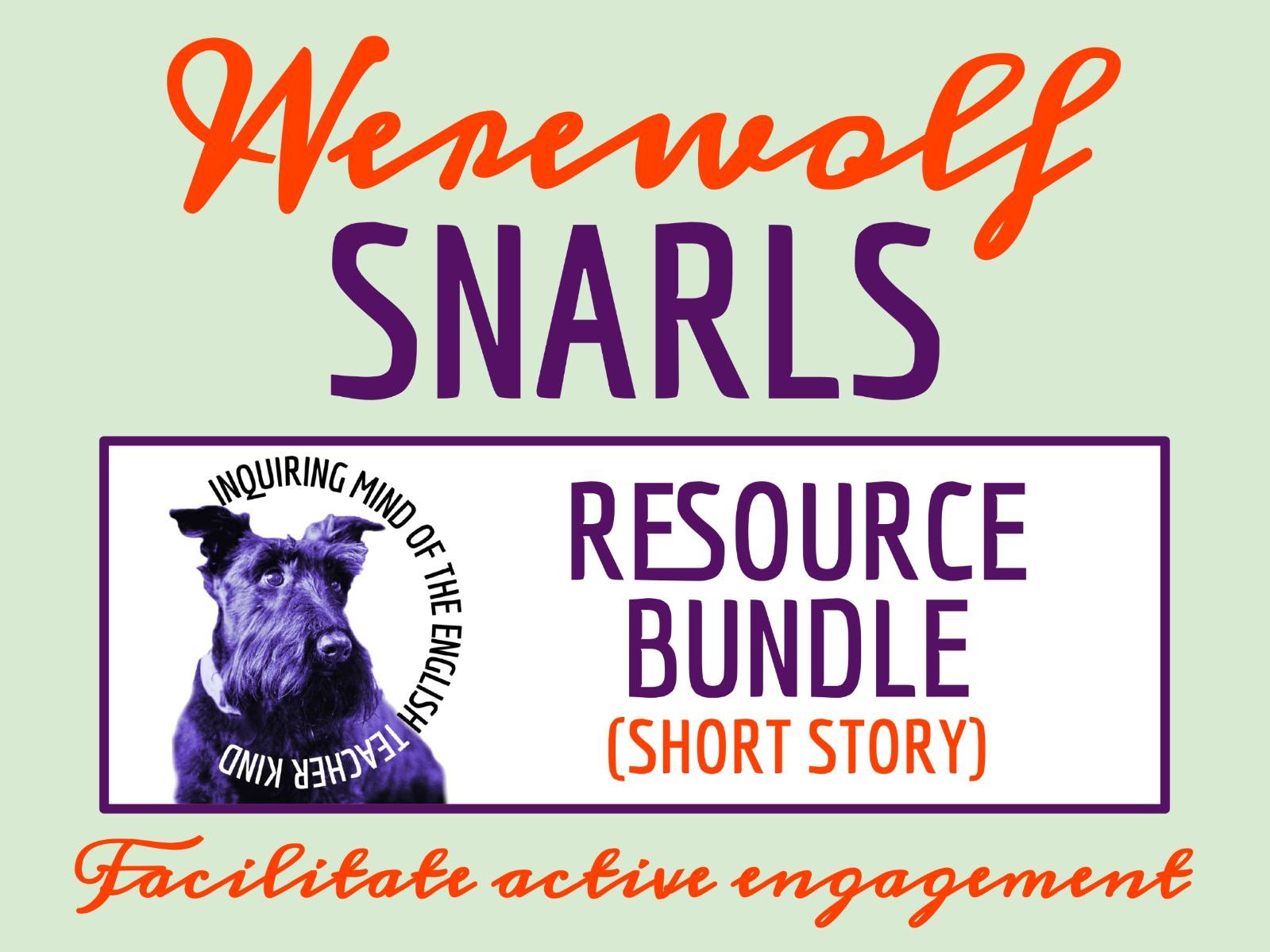 "The Werewolf Snarls" by Manly Wade Wellman Quiz, Analysis Worksheet, and Vocabulary Games | Halloween English Activities