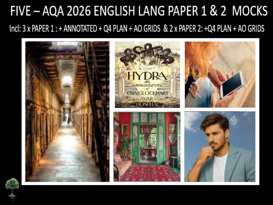 FIVE - AQA PAPER 1 & 2 | 2026 FULL MOCKS | ANNOTATED | Q4 PLAN | AO GRIDS
