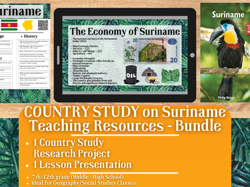 Country Study Teaching Resources - Suriname - Social Studies + Geography