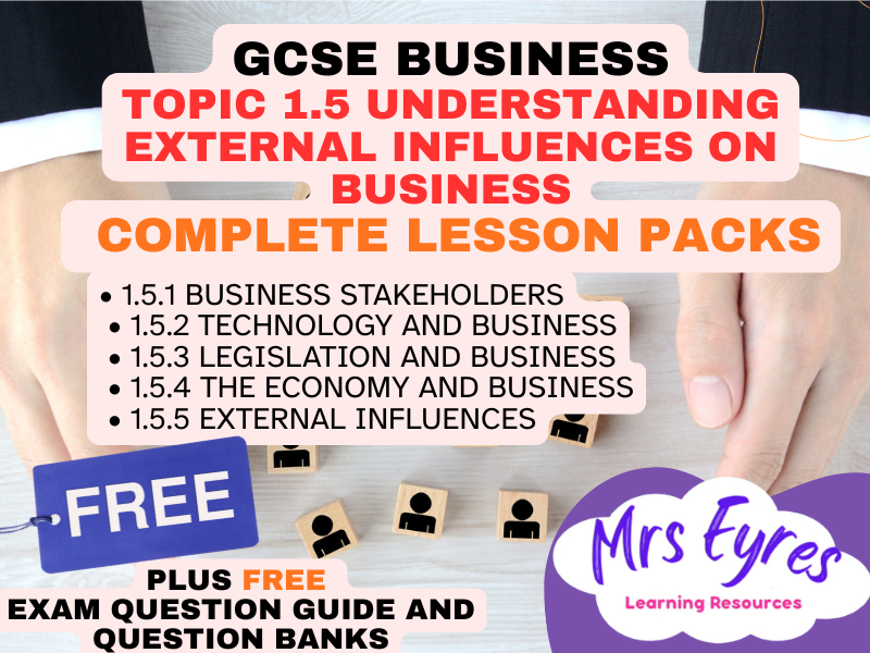 GCSE Business Theme 1.5 Bundle – Understanding External Influences on Businesses