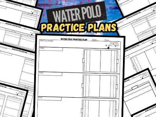 Water Polo Practice Plan sheets for Coach or player 8.5x11 | 12 in total | Digital Download