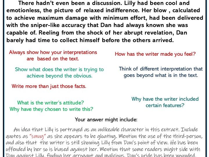 The writer's intention GCSE Revision