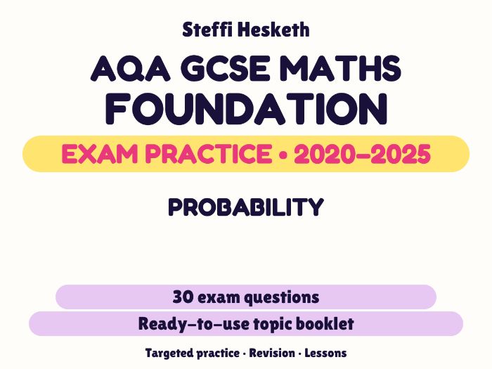AQA GCSE Maths Foundation: Probability Exam Questions | 2020-2025