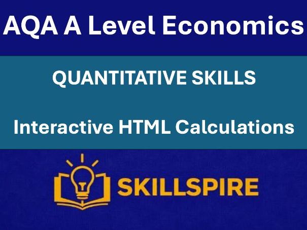 AQA A Level Economics Quantitative Skills | Calculations & Exam Practice | Full Revision Pack
