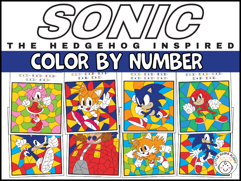 Sonic Color by Number | 8 Maths Activities