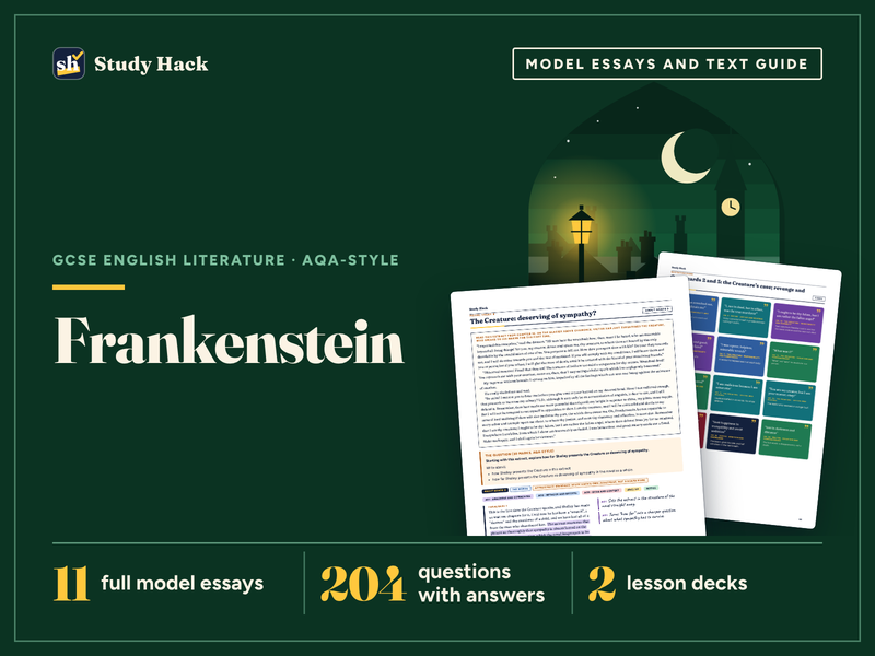 GCSE English Literature Frankenstein Complete Revision and Teaching Pack (AQA-style)