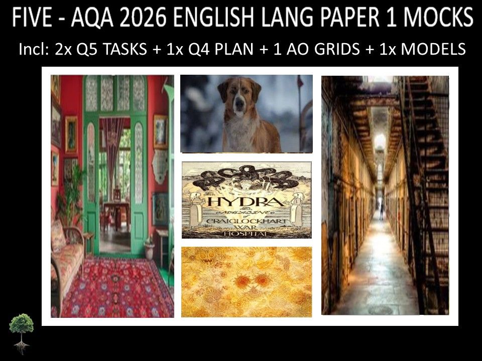 FIVE - AQA PAPER 1 | 2026 FULL MOCKS | Q5 TASKS | Q4 PLAN |AO GRIDS | MODELS