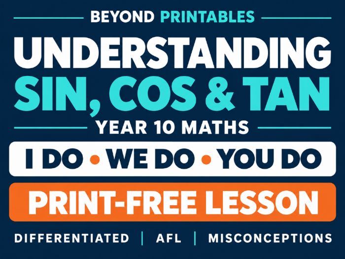 Understanding Sin, Cos and Tan | I Do, We Do, You Do | Year 10 Maths print-free LESSON