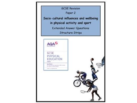 GCSE PE - AQA (9-1) - Complete Paper 2 - 34 X Structure Strips (Extended Questions)