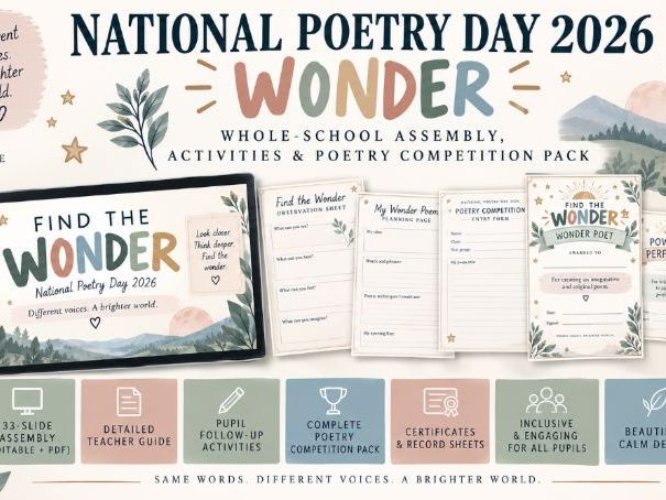 National Poetry Day 2026 | Wonder | Whole-School Assembly Pack