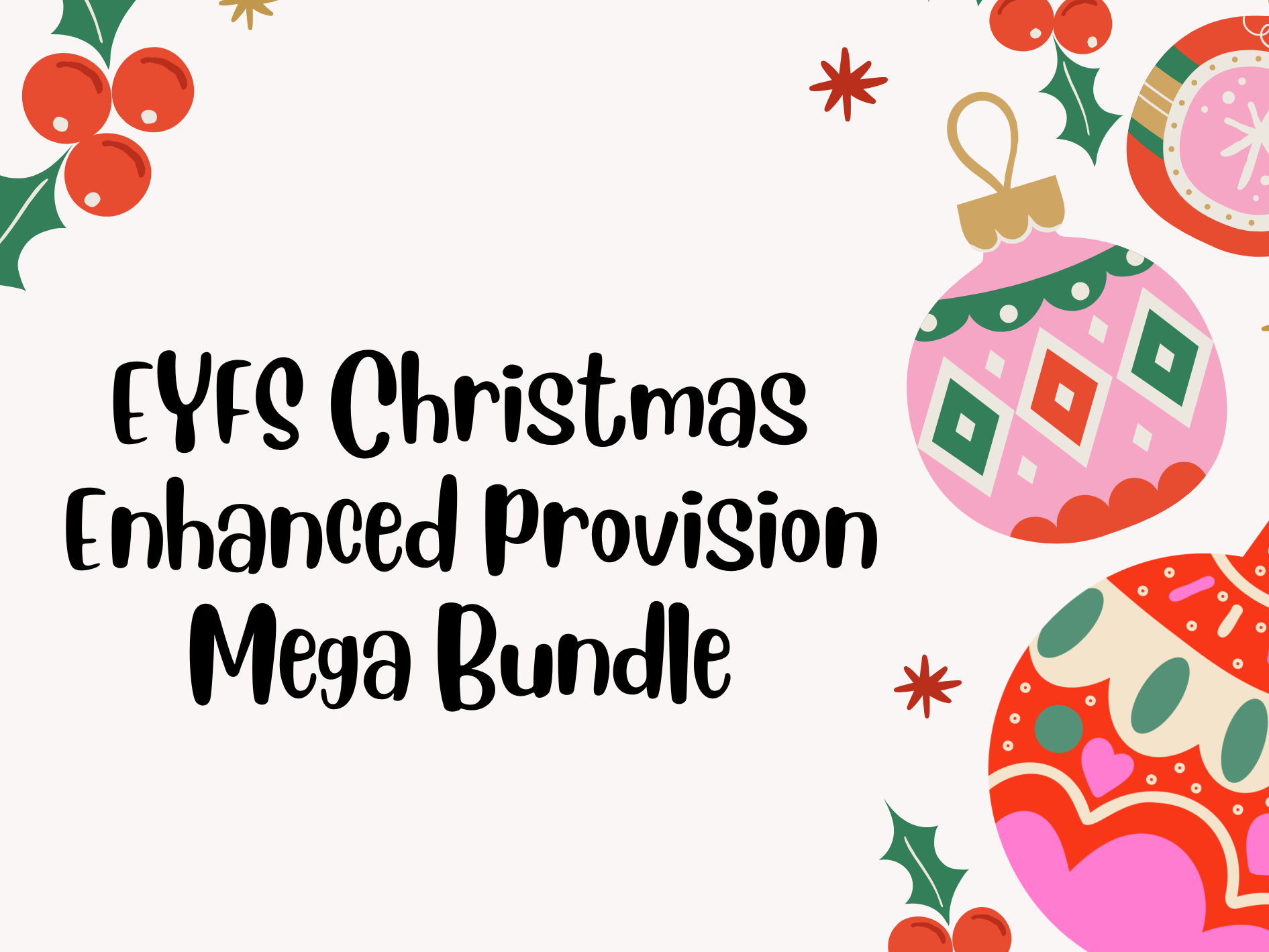 EYFS Christmas Enhanced Provision Mega Bundle 14 Activities