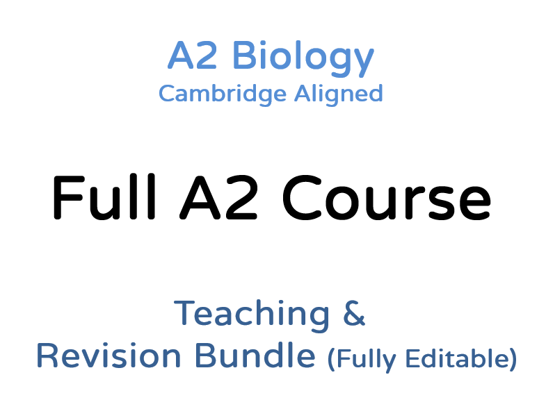 A2 Biology - Full Course - Teaching & Revision Bundle: Cambridge 9700, Fully Editable PPTs
