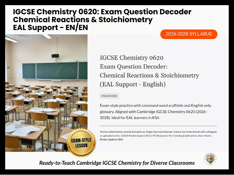 IGCSE 0620 Exam Question Decoder Reactions & Stoichiometry
