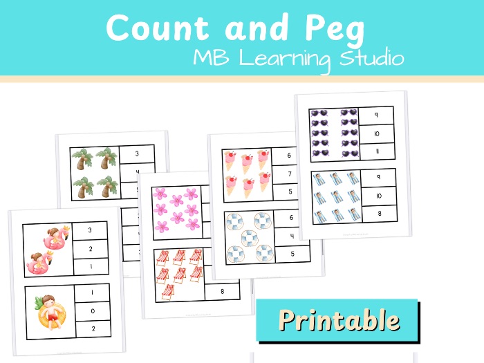 Beach Themed Count and Peg