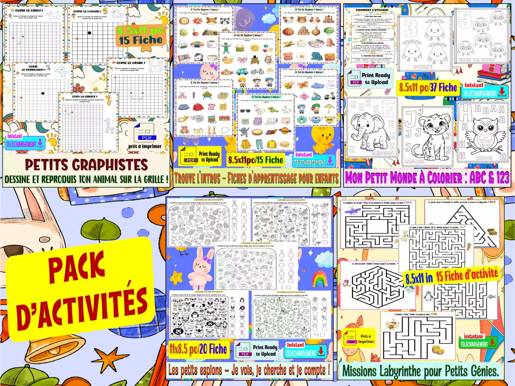 L’Univers des Petits Penseurs : Labyrinthes, ABC, Jeux d’Observation & Découvert