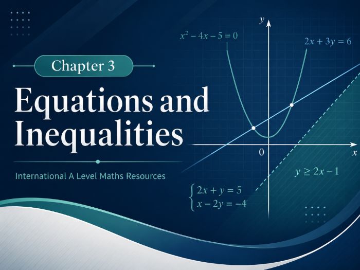 03 - Equations and Inequalities Teacher Pack - Pearson Edexcel International A-Level Maths