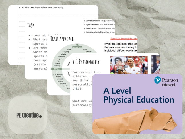 A Level PE Edexcel 4.1.1 Personality