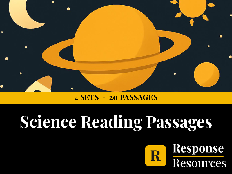 Science Reading Passages Bundle - 4 Sets, 20 Nonfiction Texts + Questions & Keys