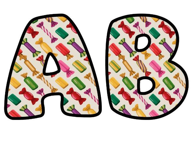 Learning is So Sweet Classroom Display | Lettering Set | Upper & Lowercase, 0-9 and Signs