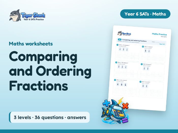 Comparing and Ordering Fractions: Year 6