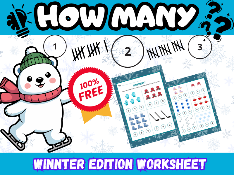 Tally & Count How Many Winter Math Fun:
