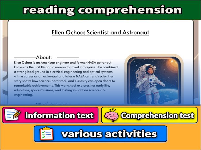 Ellen Ochoa: Scientist and Astronaut  & Comprehension Test
