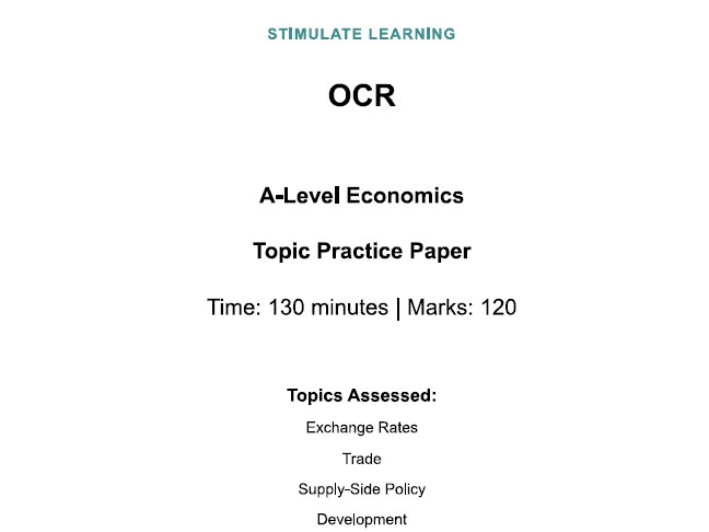 OCR A-Level Economics Topic Practice Paper