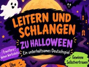German Halloween Snakes and Ladders