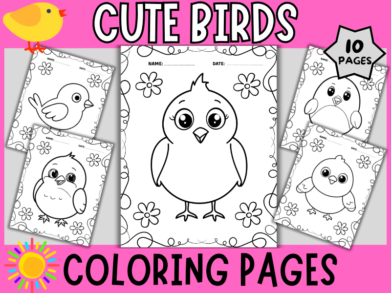 My First Birdie Friends: Cute Coloring for Kids