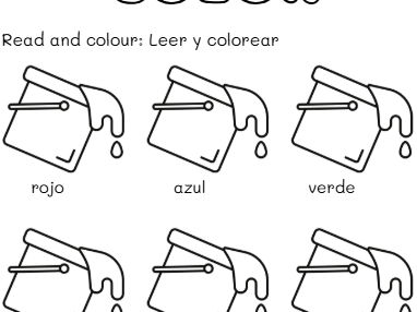 Color Spanish worksheet