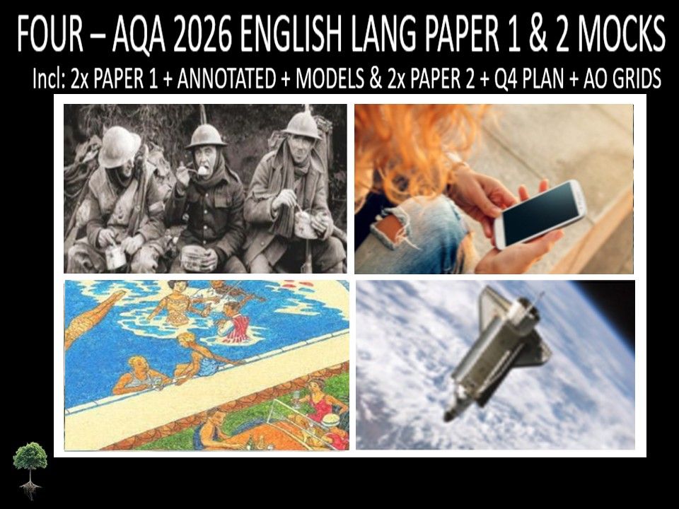 FOUR - AQA PAPER 1 & 2 | 2026 FULL MOCKS | ANNOTATED | Q4 PLAN | AO GRIDS | MODELS