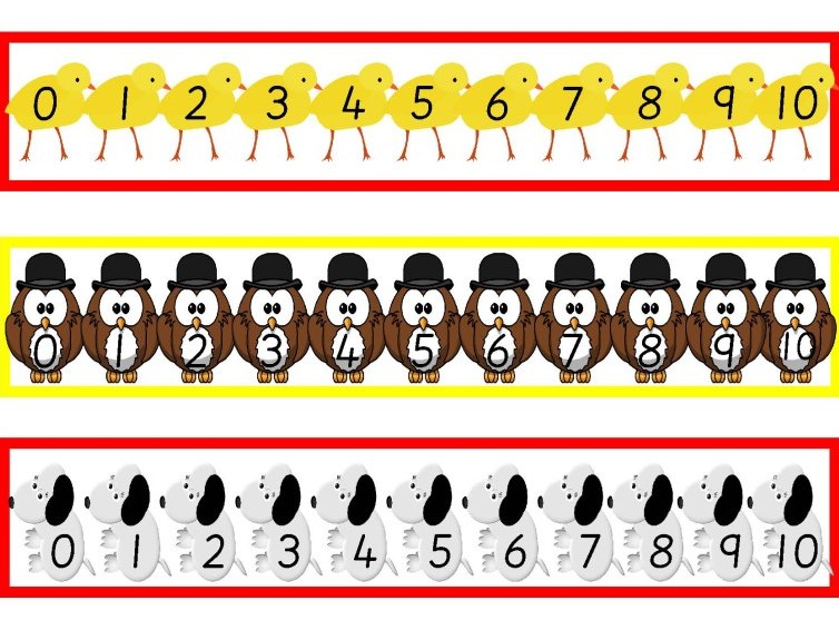Fun number lines to 10 teaching resources
