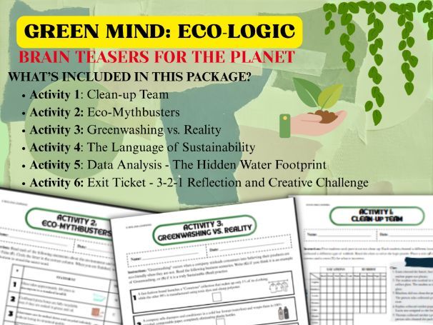 Green Mind: Eco-Logic | Sustainability & Critical Thinking Activities (Years 9-13)