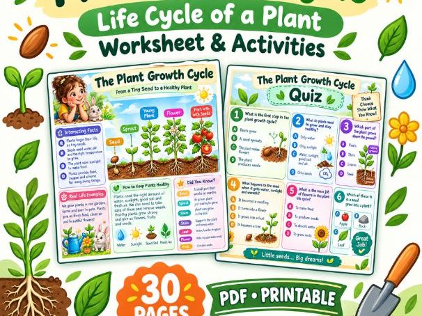 Plant Growth Cycle | Worksheets and Activities on the Plant Life Cycle