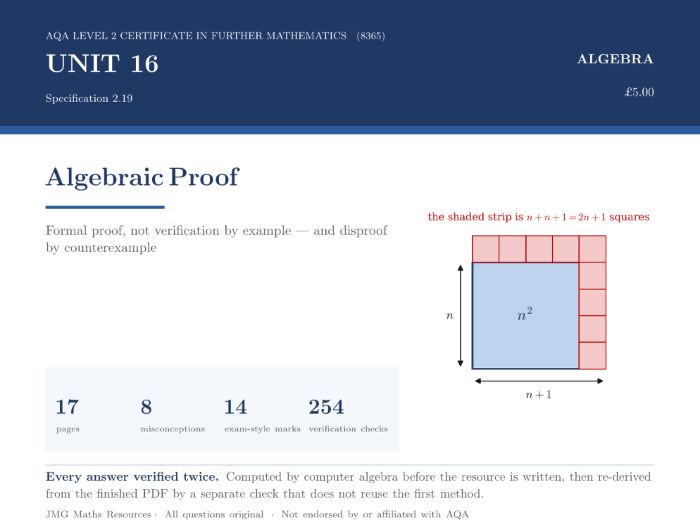 AQA Level 2 Further Maths - Algebraic Proof