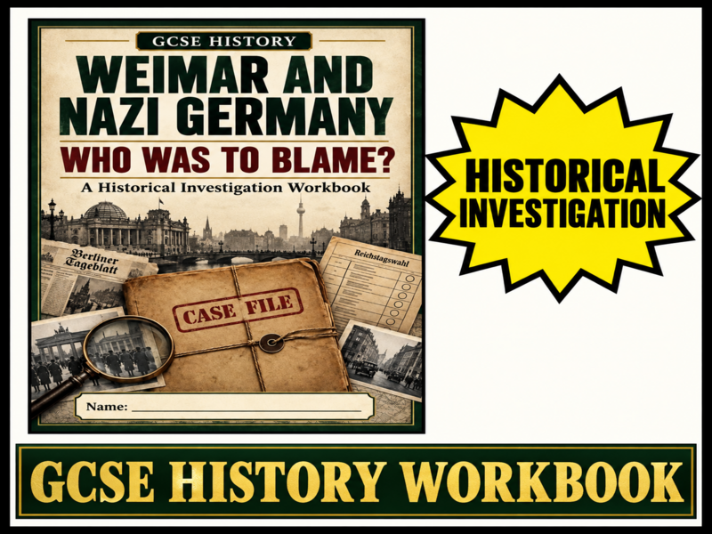 Weimar and Nazi Germany: Who Was to Blame? | GCSE History Workbook with Answers