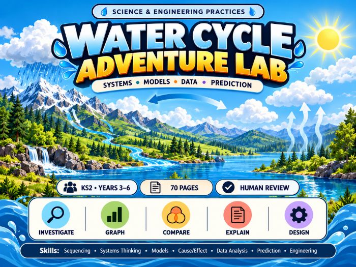 KS2 Water Cycle Adventure Lab Evaporation & Condensation 70 Pages